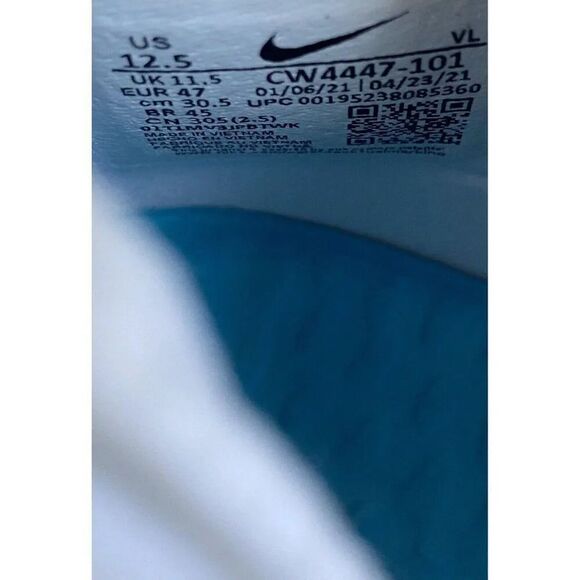 Men’s Sz 12.5 Nike Alpha Huarache 8 Elite White Lacrosse Cleats CW4447-101 - Picture 11 of 12